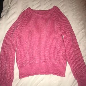 Hot pink knit sweater